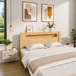 Wall-Mounted Bedside Cabinets Floating Storage Units Grey 50x36x25 cm Pair