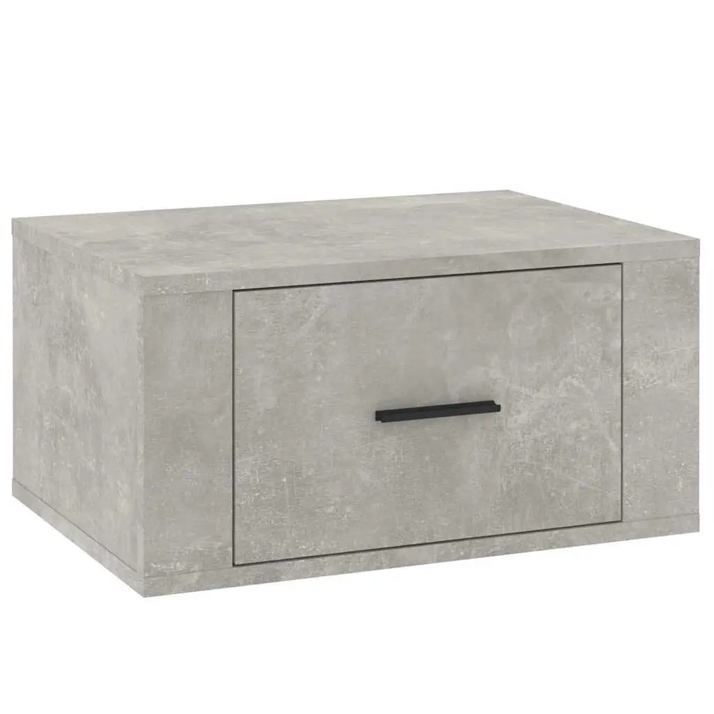 Wall-Mounted Bedside Cabinets Engineered Wood Grey 50x36x25 cm Pair