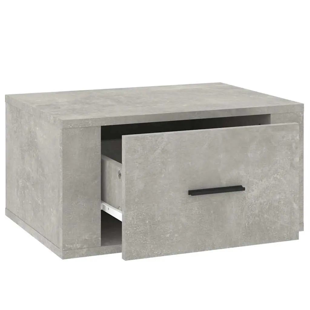 Wall-Mounted Bedside Cabinets Engineered Wood Grey 50x36x25 cm Pair