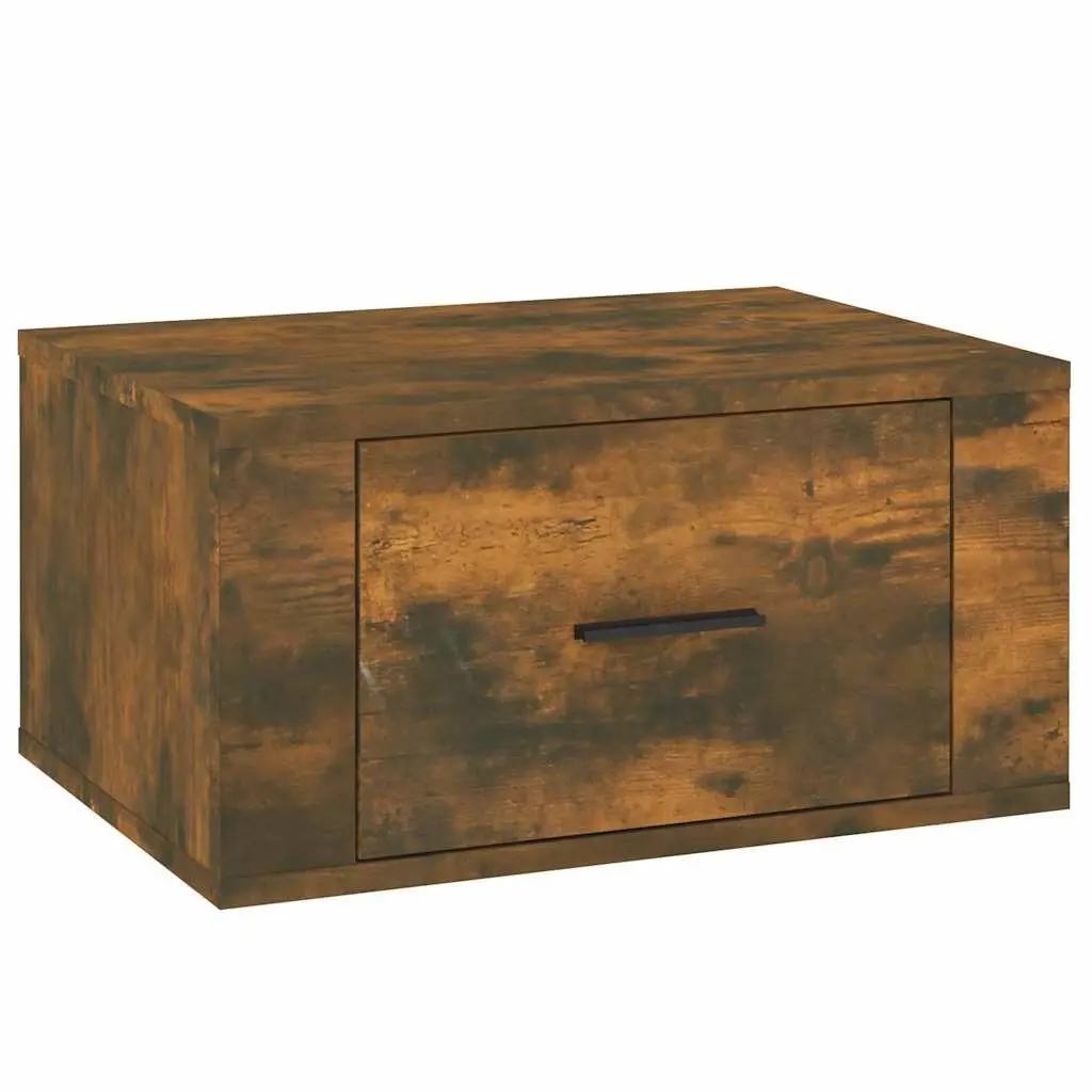 Wall-mounted Bedside Cabinets Engineered Wood 50x36x25 cm Smoked Oak 2 pcs