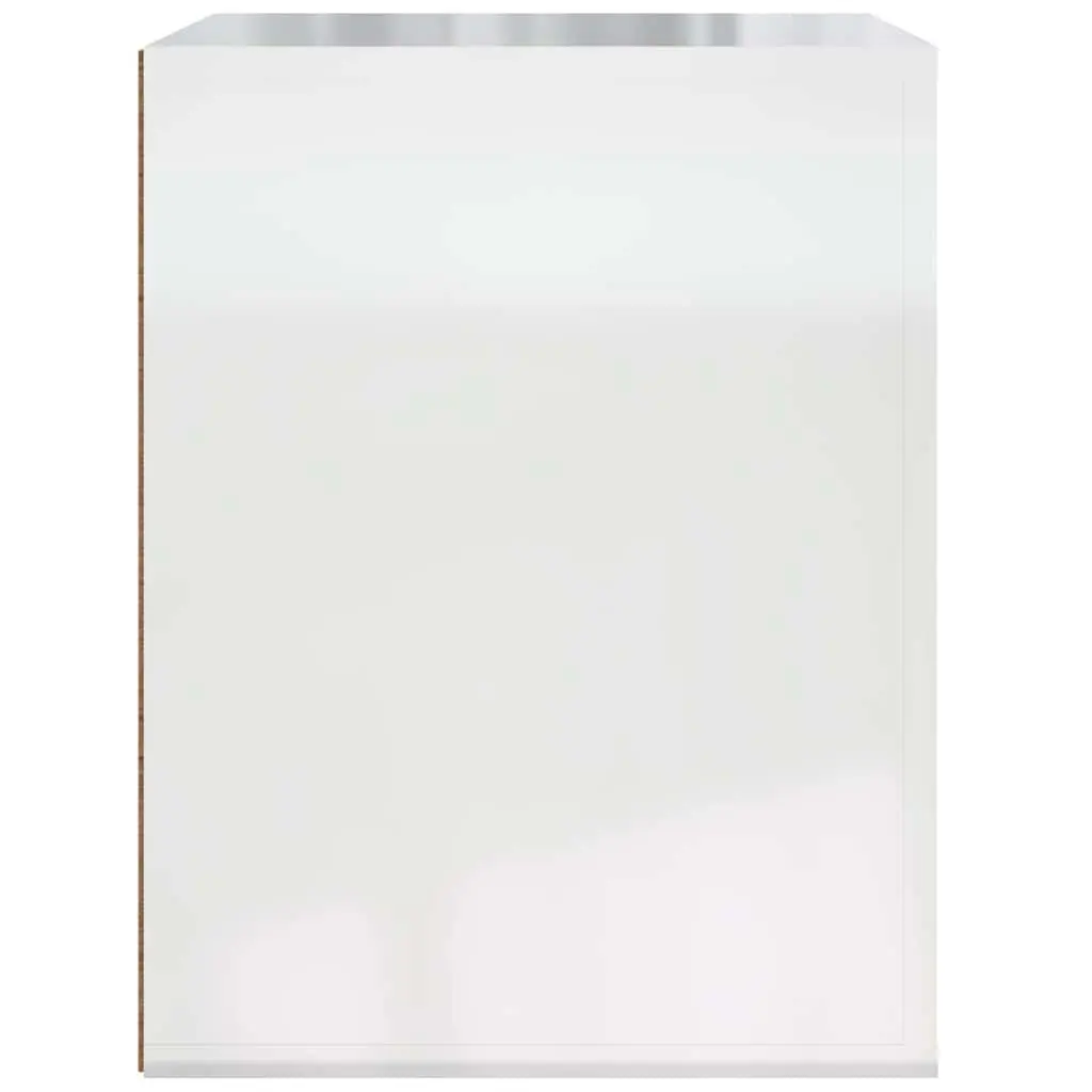 Floating Bedside Cabinet White Engineered Wood 50x36x47cm Wall-Mounted Storage Organiser