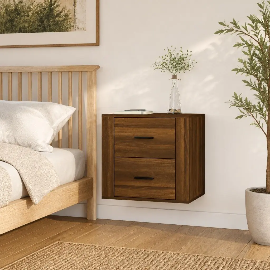 Wall-Mounted Bedside Cabinet for Small Spaces
