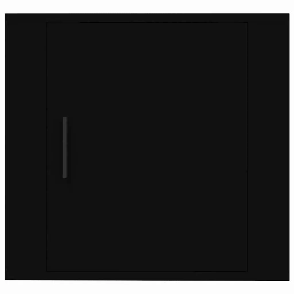Wall-mounted Floating Storage Cabinet Engineered Wood Black 50x30x47cm