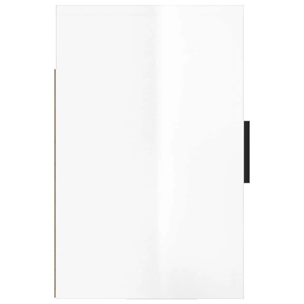 Wall-mounted Bedside Cabinets Engineered Wood 50cm W x 30cm D x 47cm H White High Gloss 2 Piece