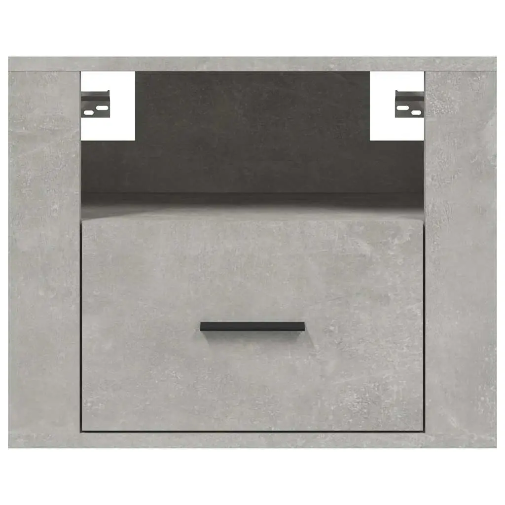 Wall-mounted Cabinets Floating Storage Grey Engineered Wood Set of 2 50x36x40cm