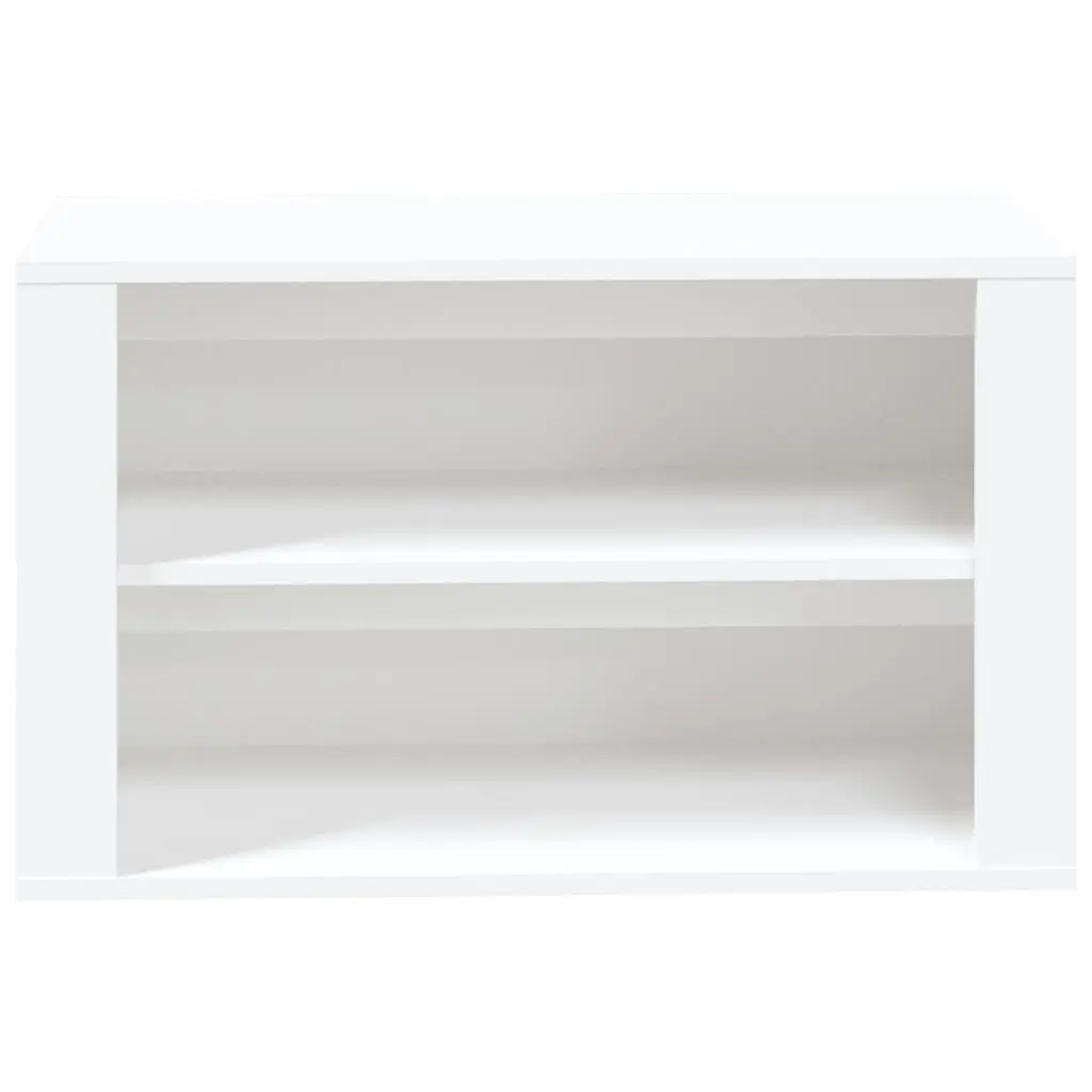 Shoe Storage Cabinet Engineered Wood 75x35x45cm White with 2 Compartments