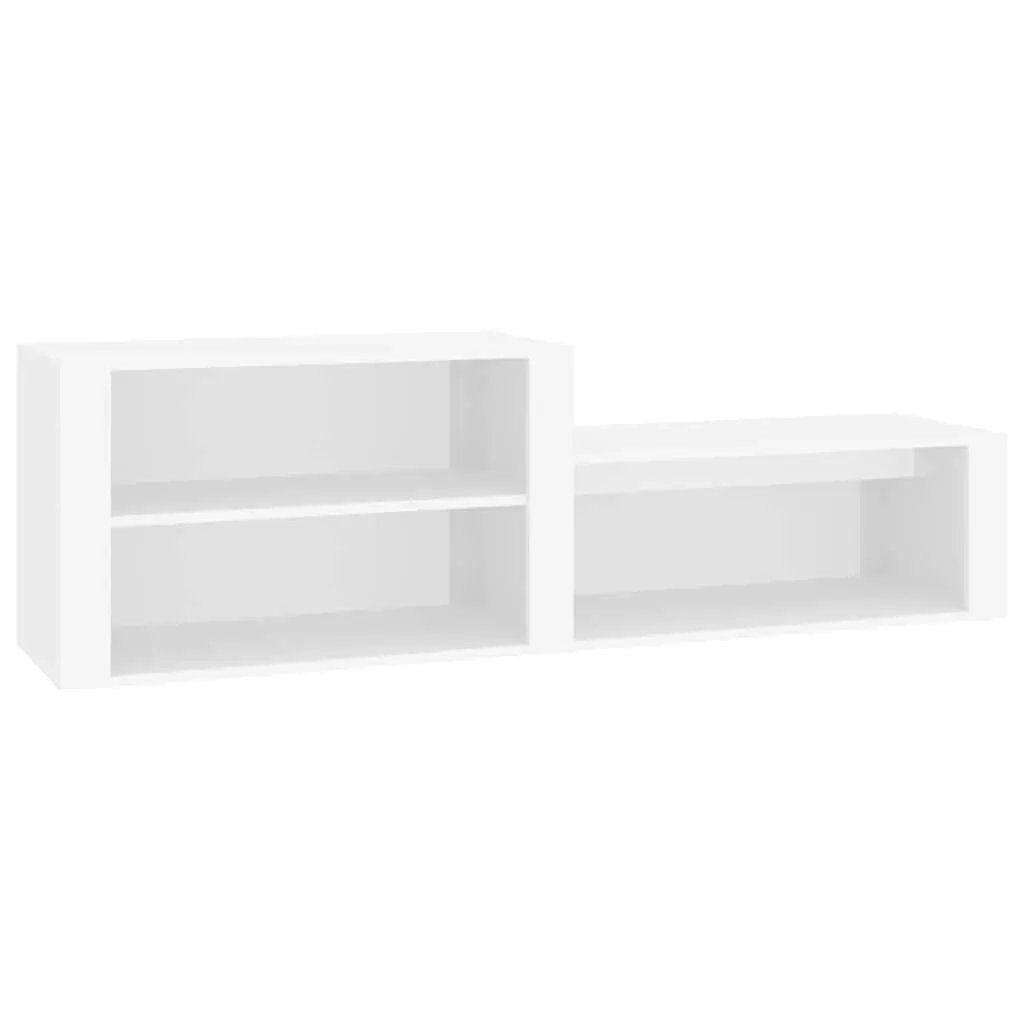 Shoe Storage Cabinet Engineered Wood White 150x35x45 cm Hall Entryway Organiser with Multiple Compartments and Flat Top Surface