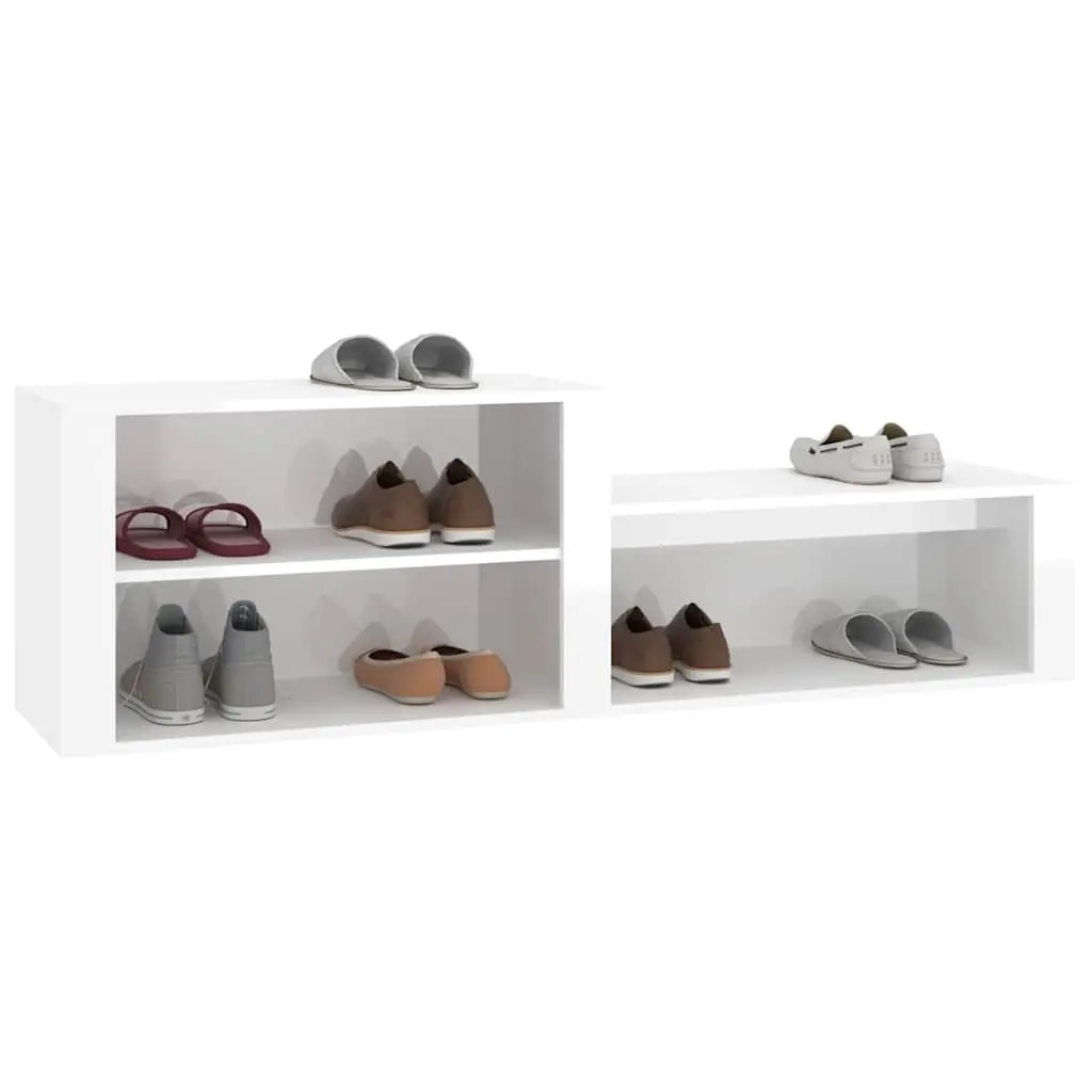 Shoe Cabinet Engineered Wood White Multiple Compartments