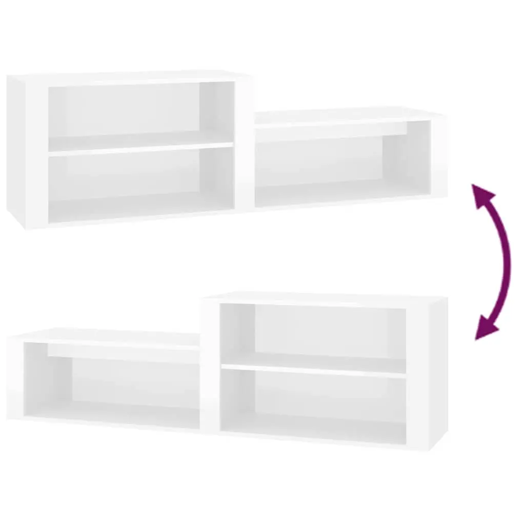 Shoe Cabinet Engineered Wood White Multiple Compartments
