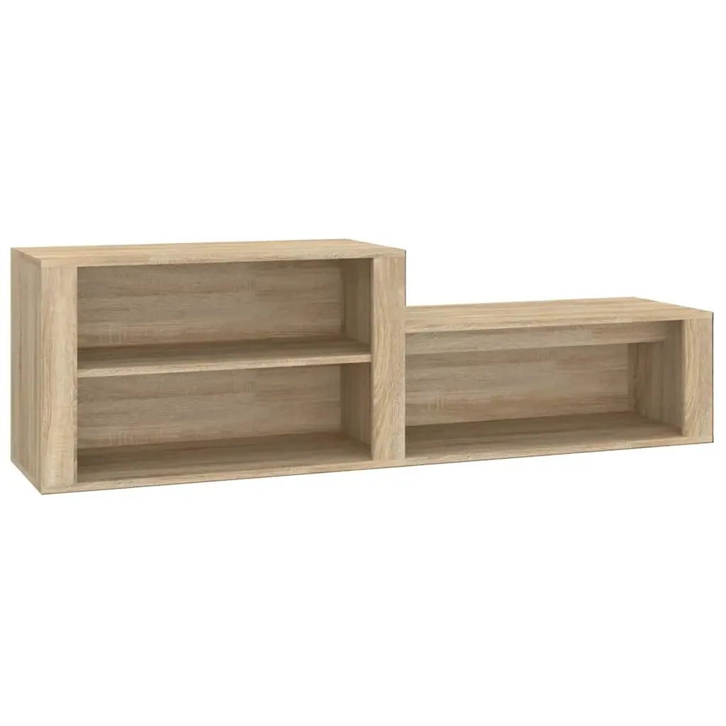Shoe Cabinet Beige Storage Organiser Hall Furniture Engineered Wood Compartments