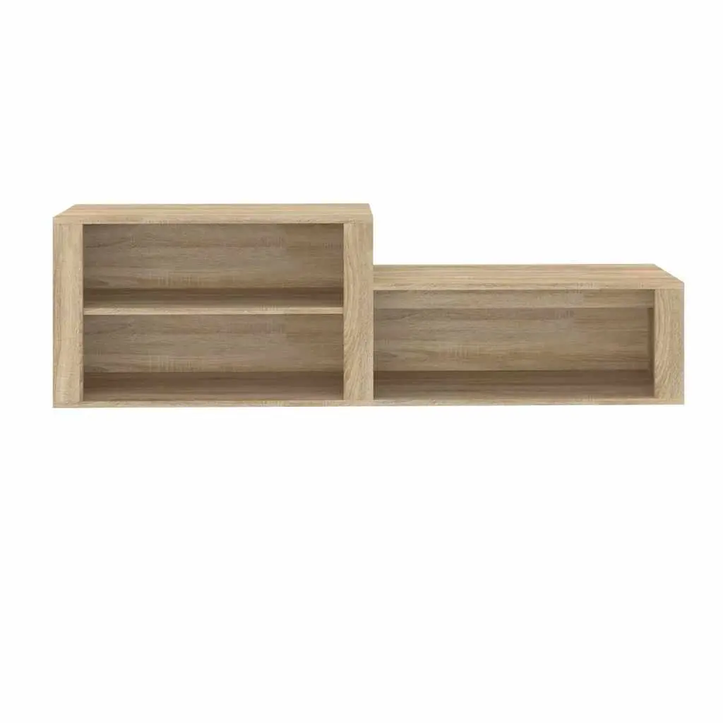 Shoe Cabinet Beige Storage Organiser Hall Furniture Engineered Wood Compartments