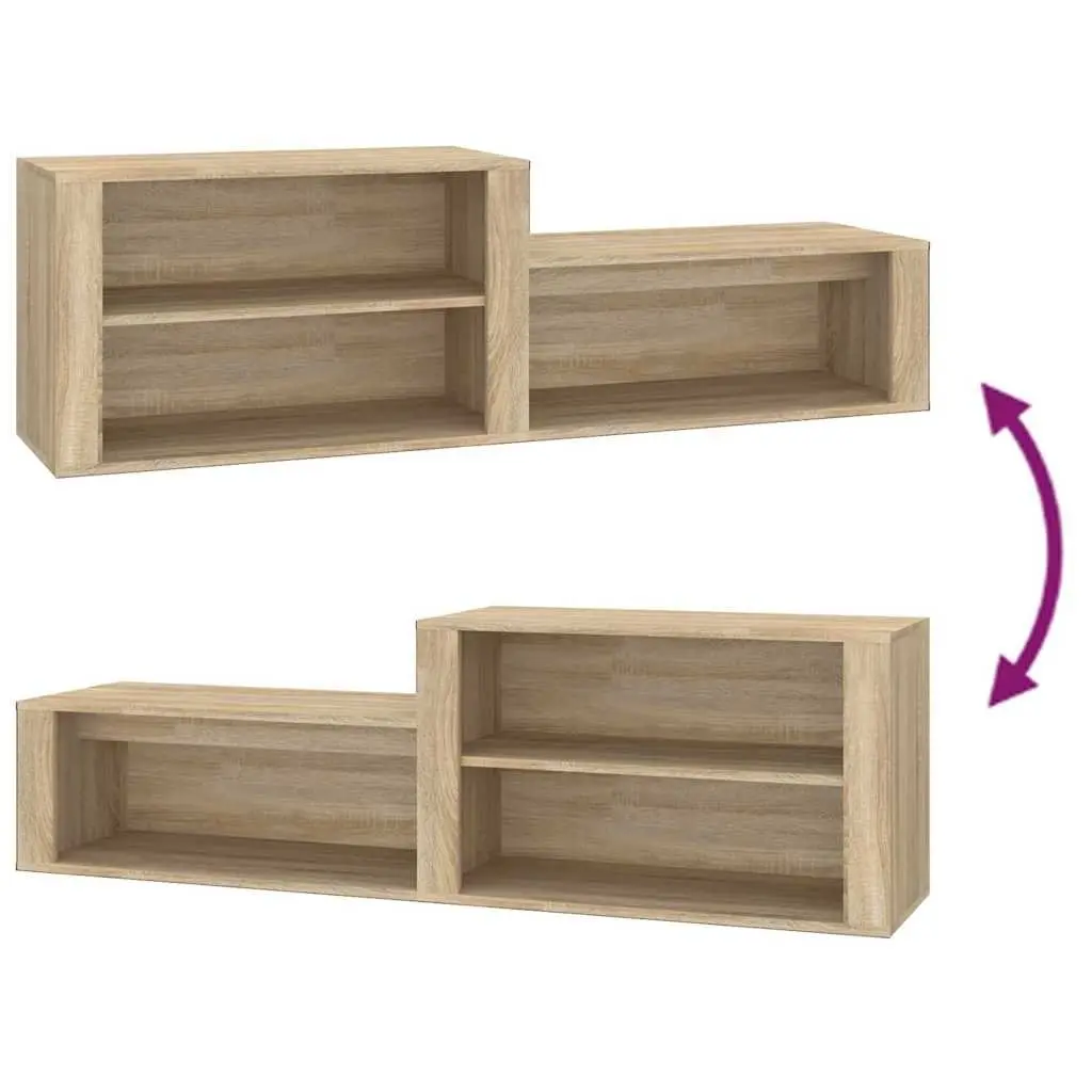Shoe Cabinet Beige Storage Organiser Hall Furniture Engineered Wood Compartments