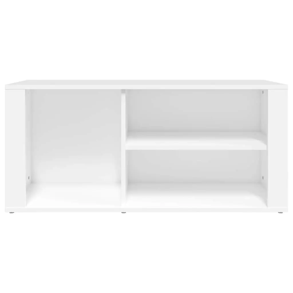 Shoe Storage Cabinet Engineered Wood White Multiple Compartments Hallway Furniture 100cm