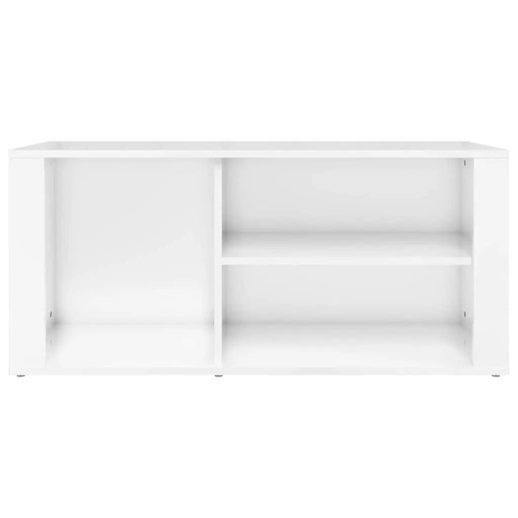 Shoe Cabinet Engineered Wood White High Gloss 100 x 35 x 45 cm