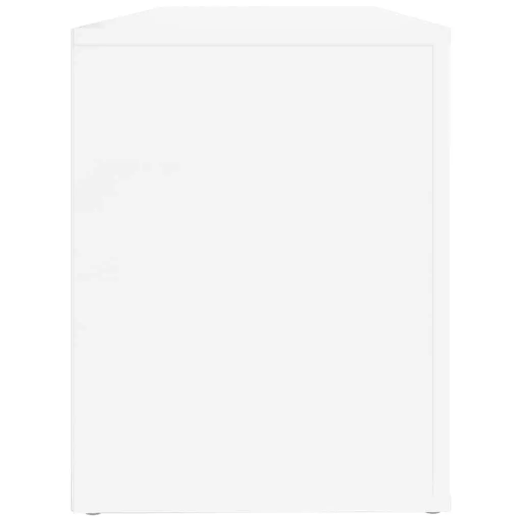 Shoe Cabinet Engineered Wood White High Gloss 100 x 35 x 45 cm
