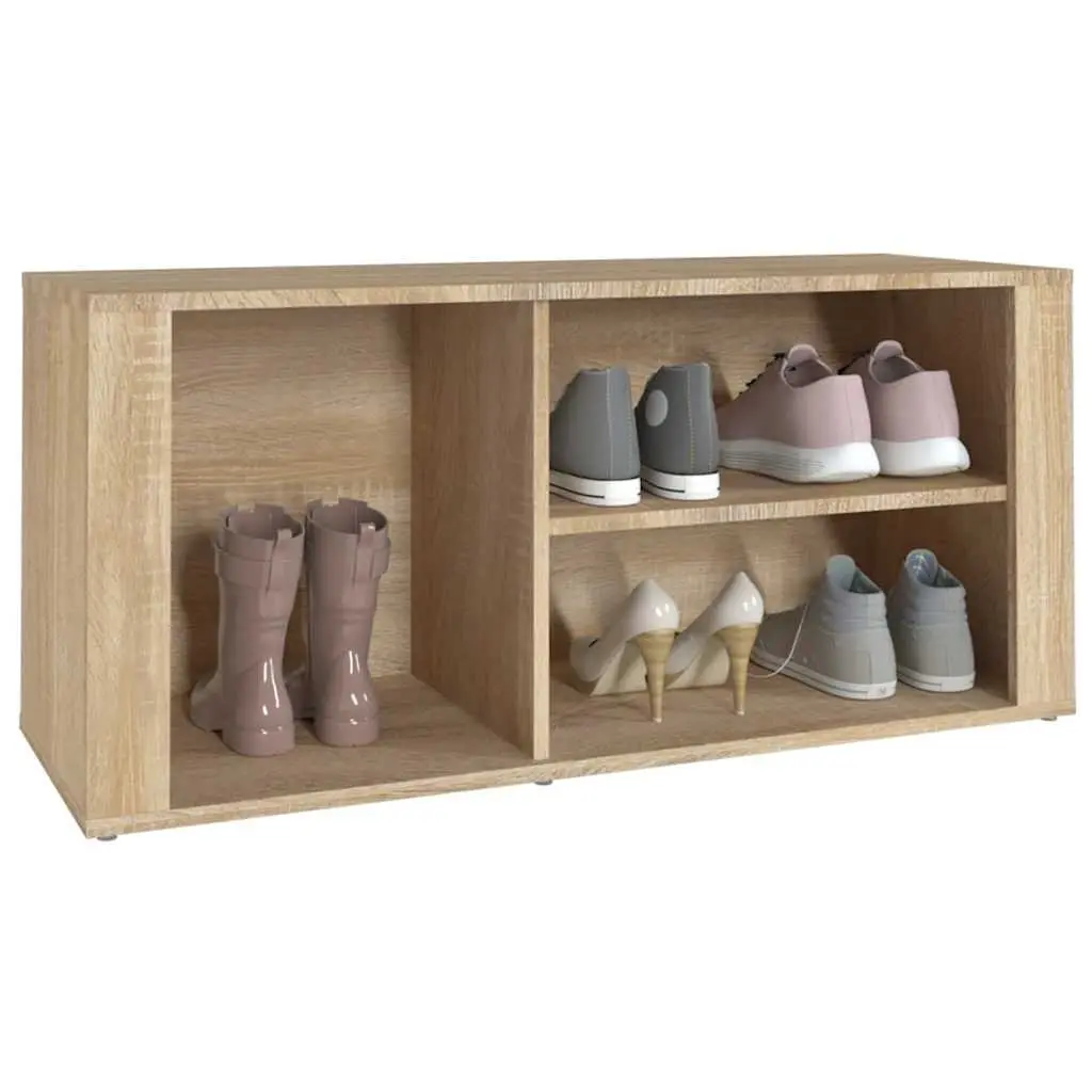 Shoe Cabinet Storage Organiser Beige Engineered Wood Hallway Furniture