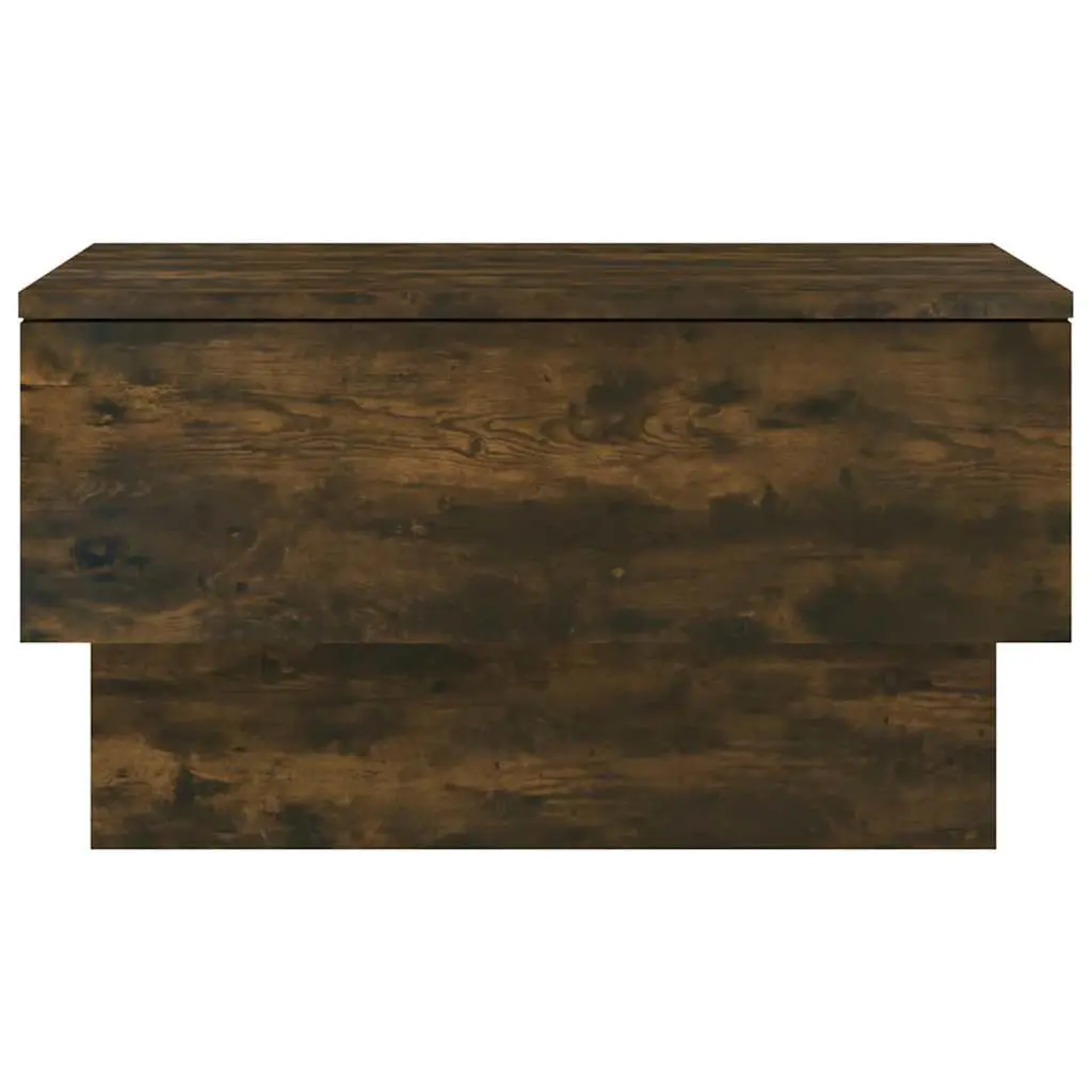 Wall-mounted Bedside Cabinet Engineered Wood Smoked Oak Brown