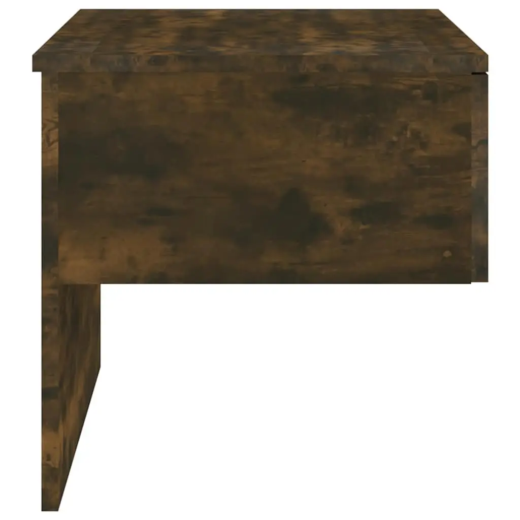 Wall-mounted Bedside Cabinets Engineered Wood Floating Storage Shelves Brown 2 Piece