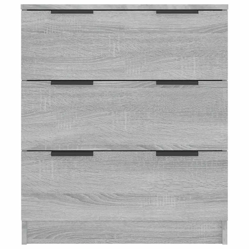 Sideboard Grey Sonoma 60x30x70cm Storage Cabinet 3 Drawers Engineered Wood