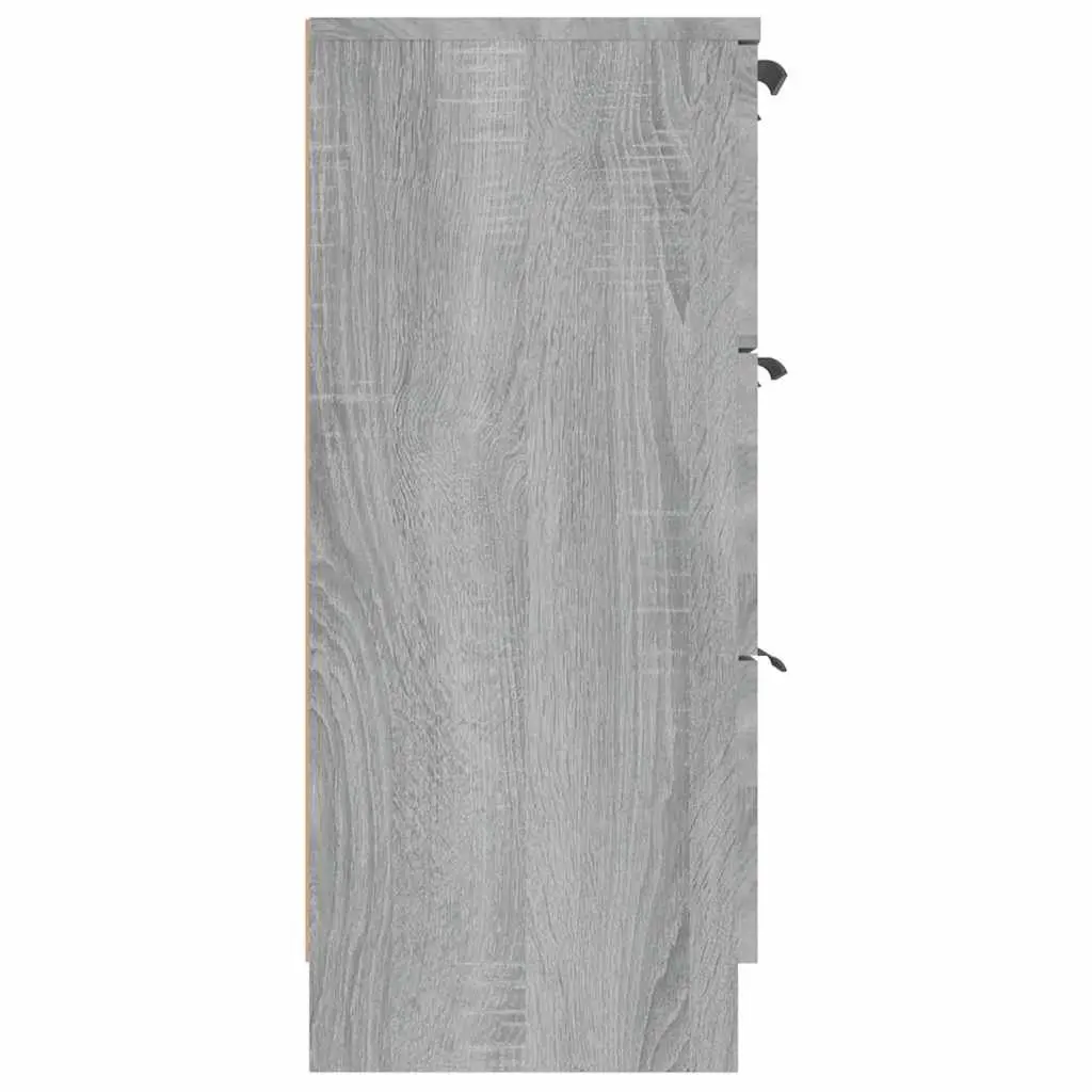 Sideboard Grey Sonoma 60x30x70cm Storage Cabinet 3 Drawers Engineered Wood