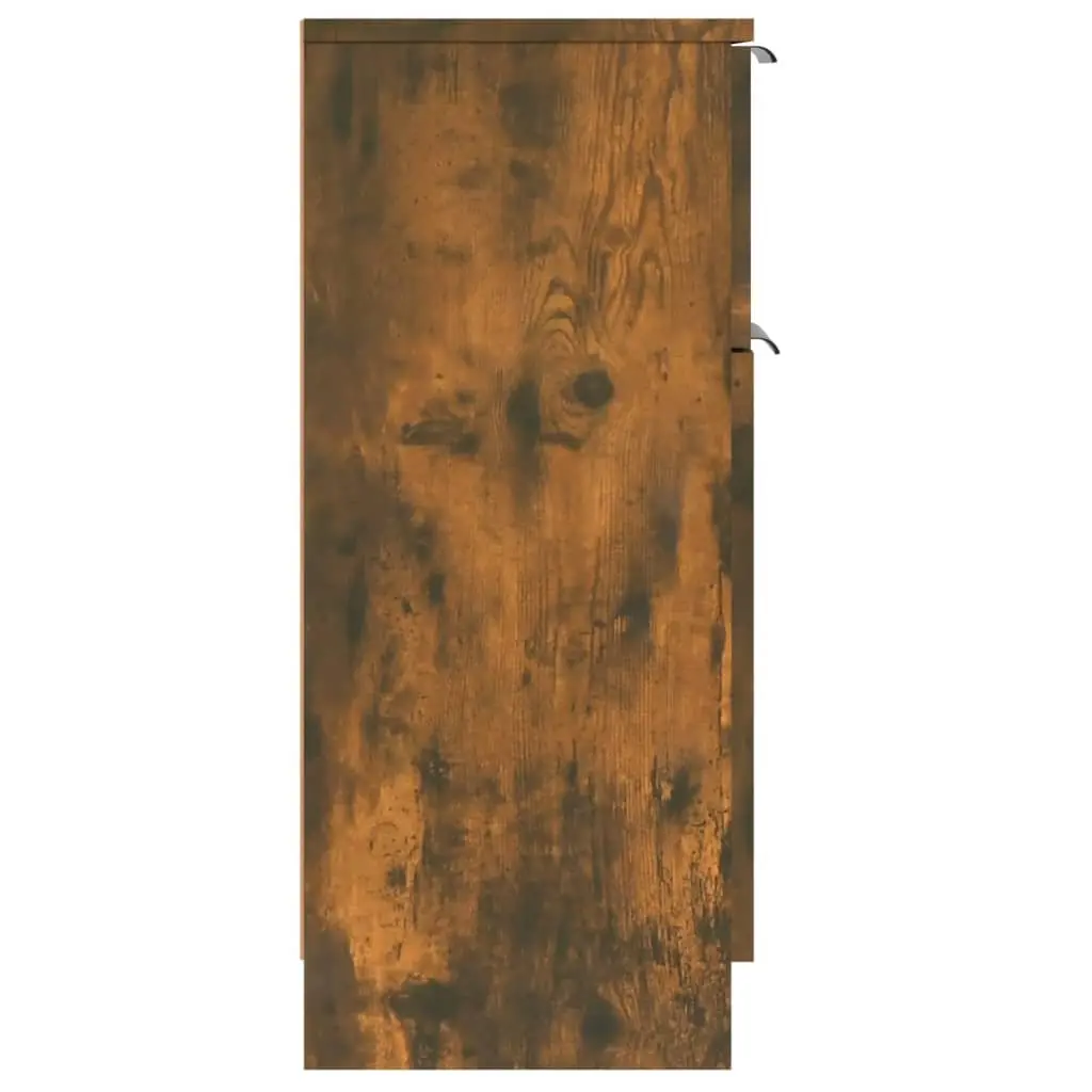 Sideboard Cabinet Engineered Wood 30 x 30 x 70 cm Brown 2 Piece Storage Buffet Display Cupboard