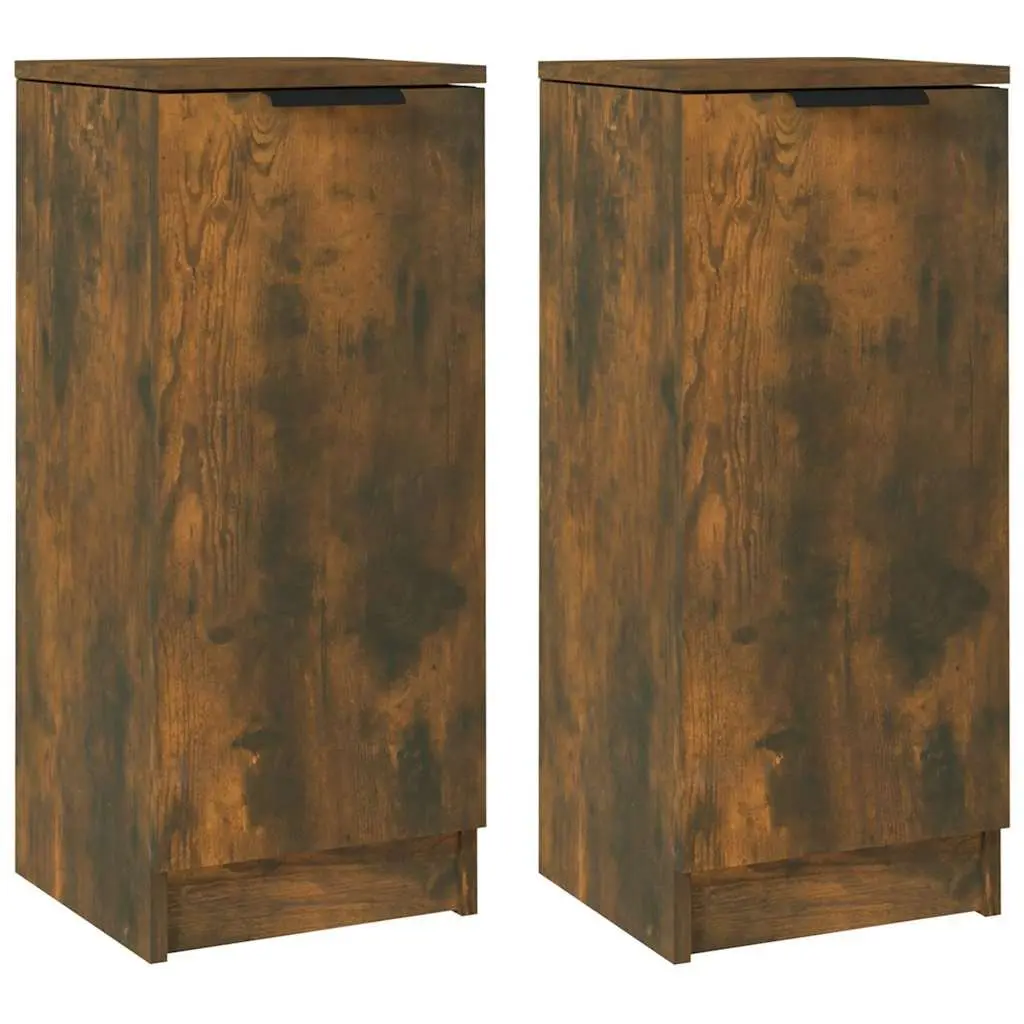 Sideboards Engineered Wood 30x30x70 cm Brown 2 Piece Storage Cabinet