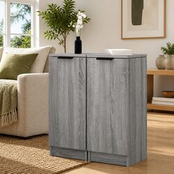Grey Sonoma Sideboards 30x30x70 cm Engineered Wood Storage Cabinet 2 pcs Set