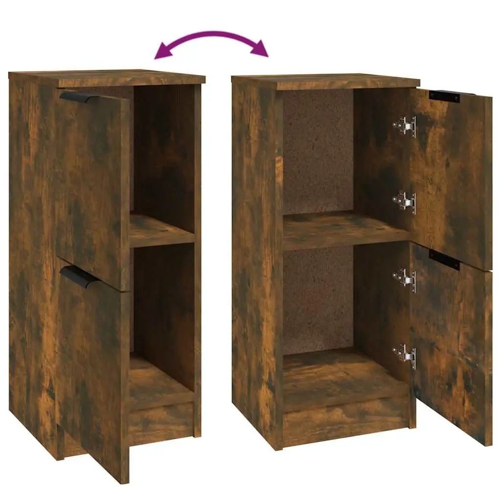 Sideboard Cabinet 30x30x70 cm Brown Storage Buffet Engineered Wood Doors