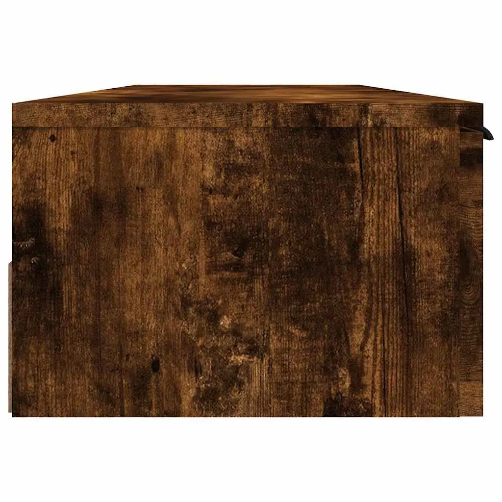 Wall Cabinet Storage Floating Shelf Brown Engineered Wood 102x30x20cm