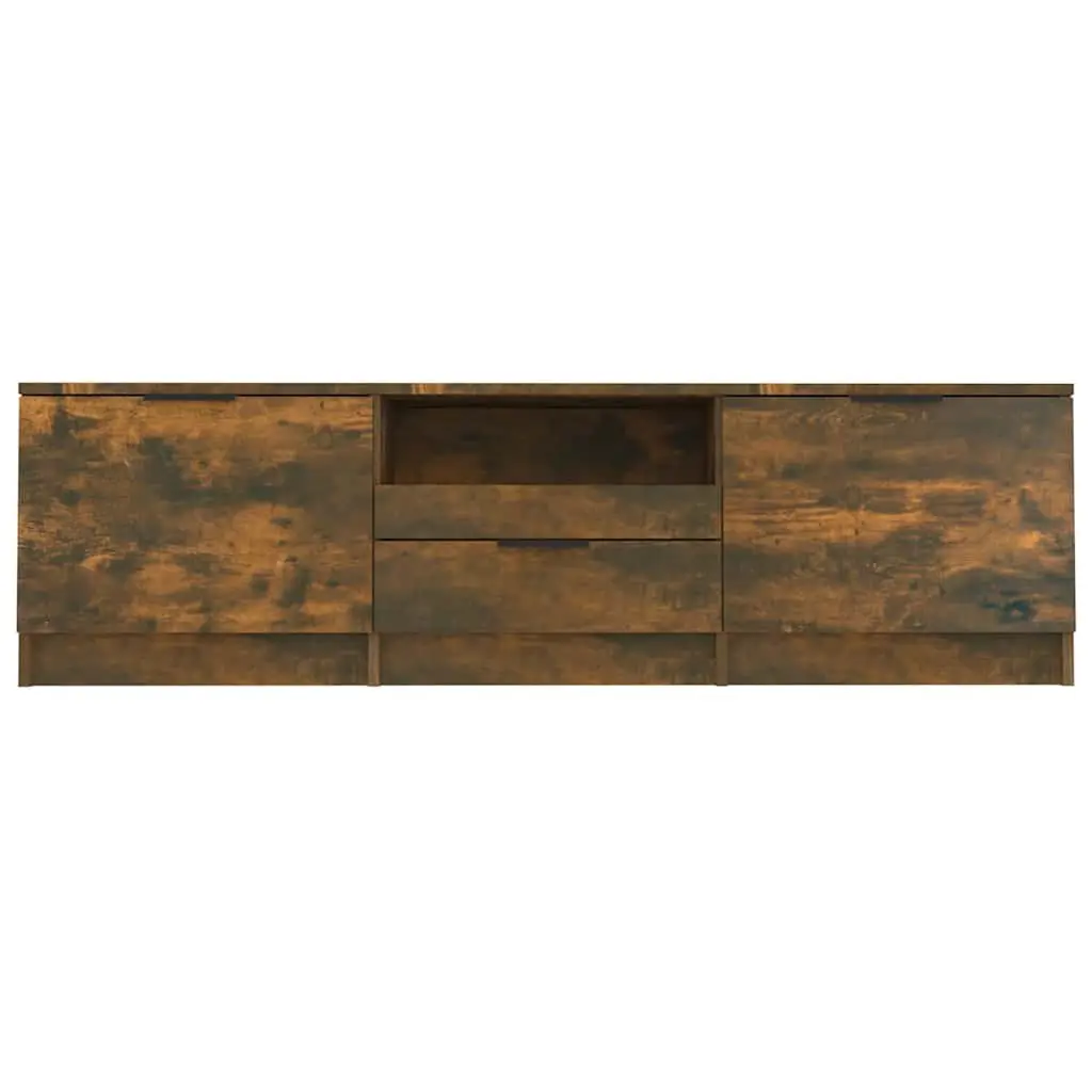 TV Cabinet Engineered Wood Brown 140 x 35 x 40 cm Storage Compartments Drawer Organiser