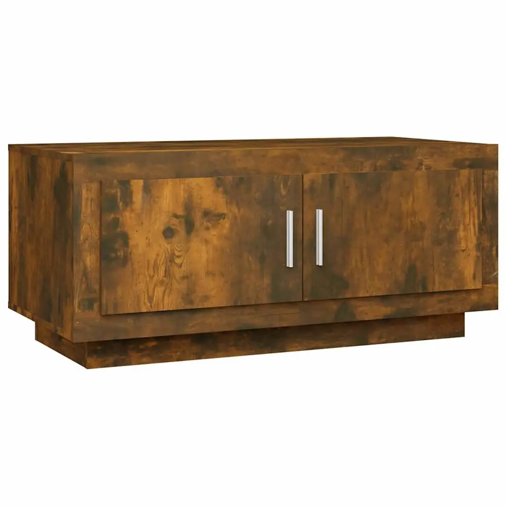 Engineered Wood Coffee Table Brown Living Room Storage Display 102cm x 50cm x 45cm