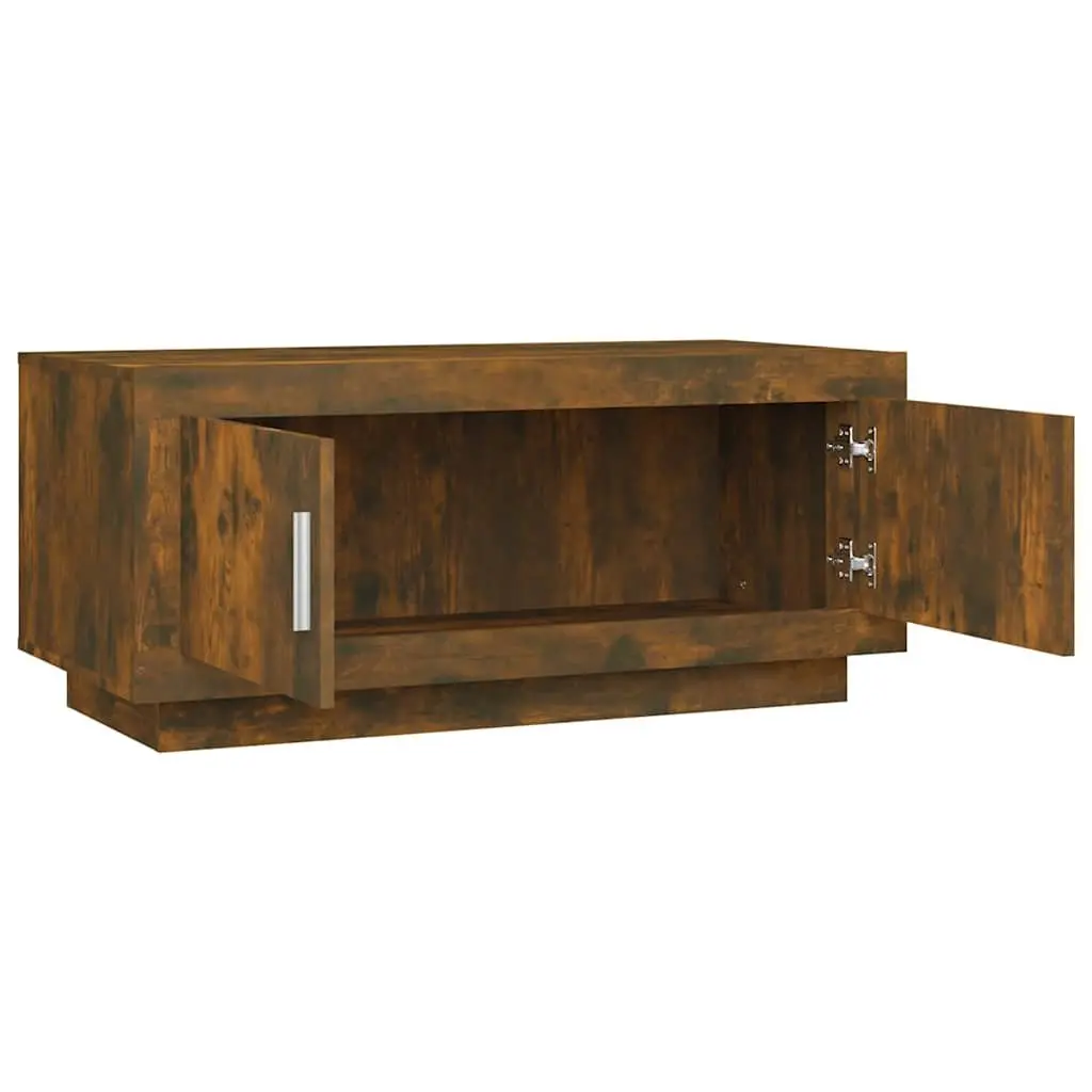 Engineered Wood Coffee Table Brown Living Room Storage Display 102cm x 50cm x 45cm