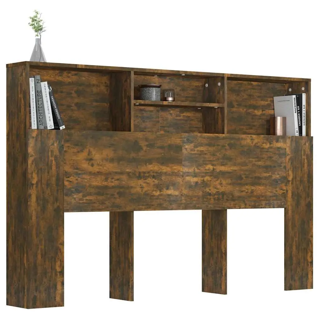 Headboard Cabinet Wall-Mount Engineered Wood 160cm Brown