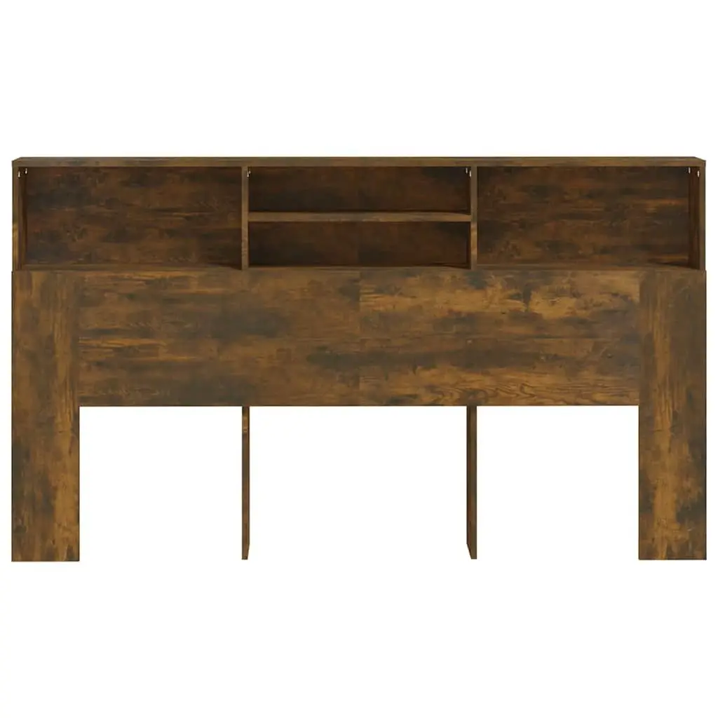 Brown Wall-Mounted Headboard Storage