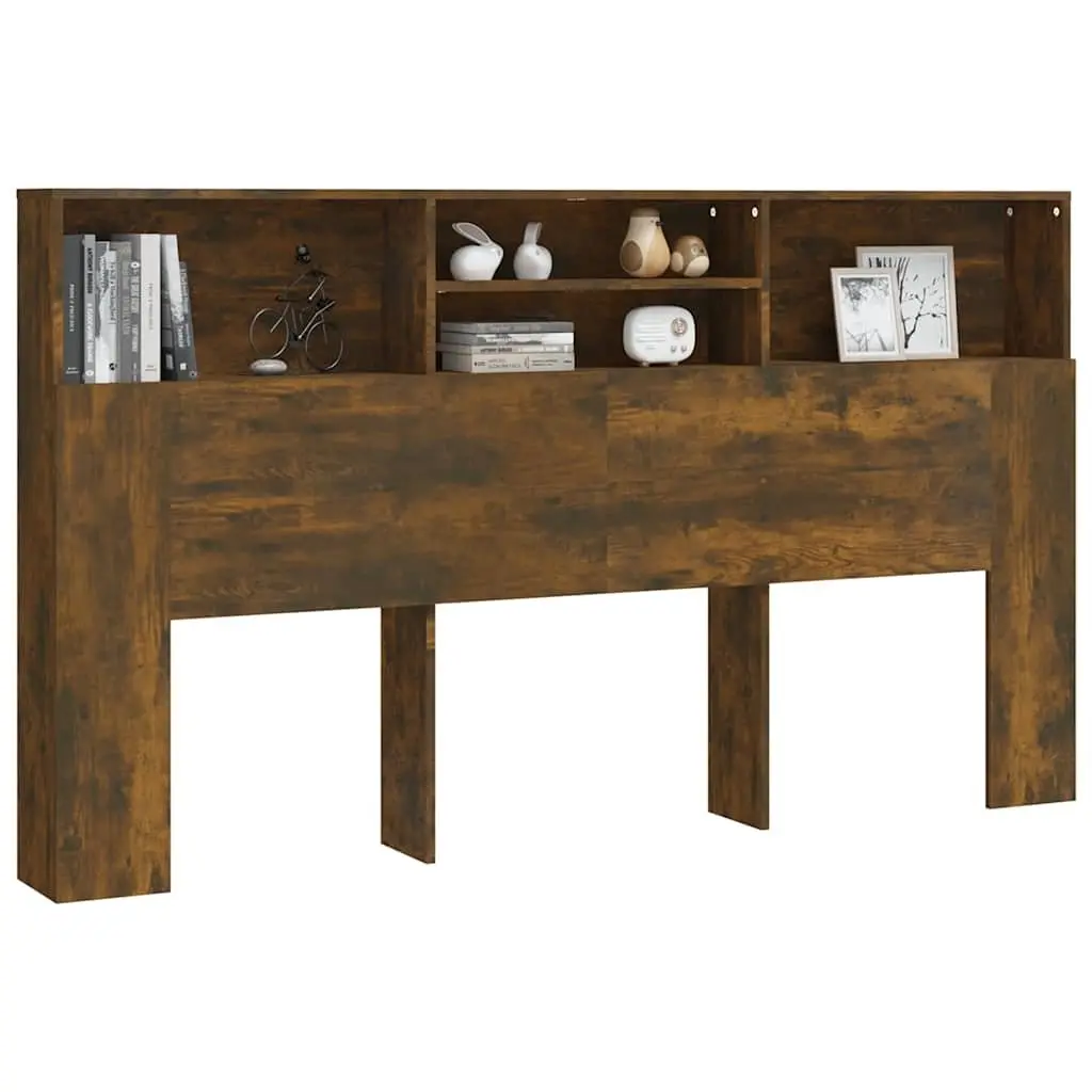 Brown Wall-Mounted Headboard Storage