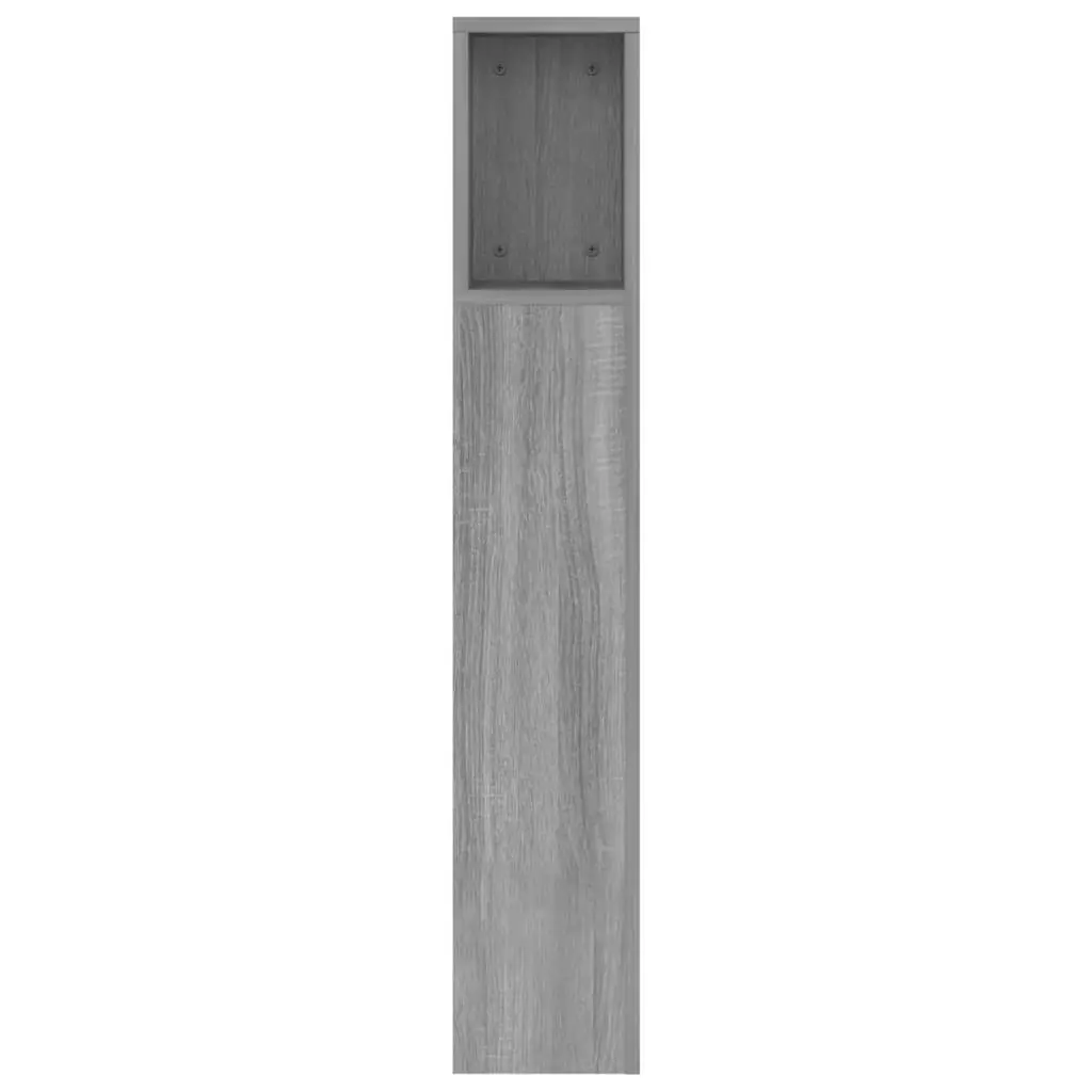 Headboard Cabinet Engineered Wood 160 cm Grey Wall-Mounted Bedroom Furniture