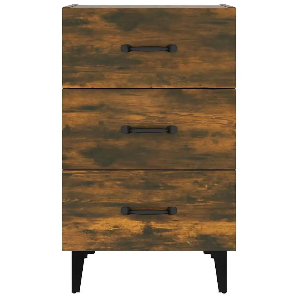 Brown Nightstand with 3 Drawers for Storage