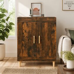 Practical Brown Oak Sideboard for Everyday Use