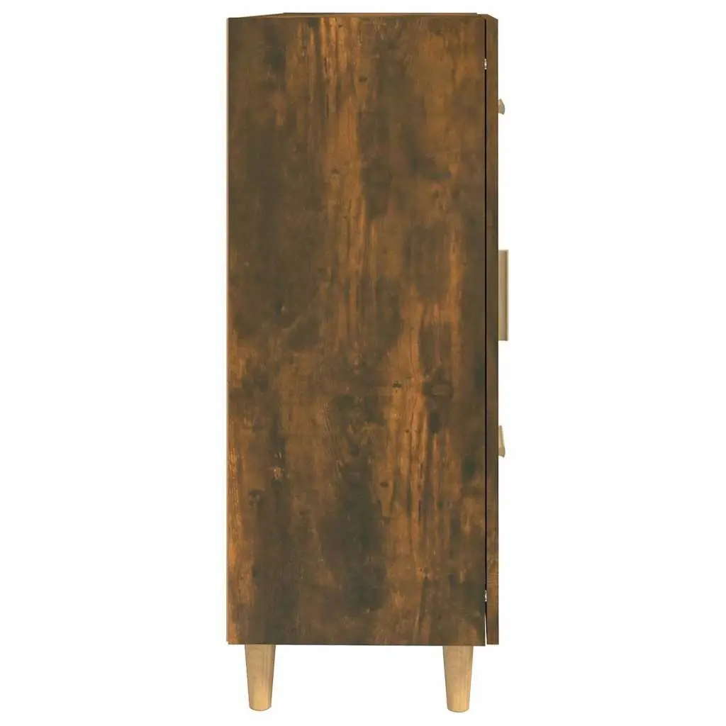 Brown Engineered Wood Sideboard Storage Cabinet Living Room Buffet 695Wx34Dx90Hcm