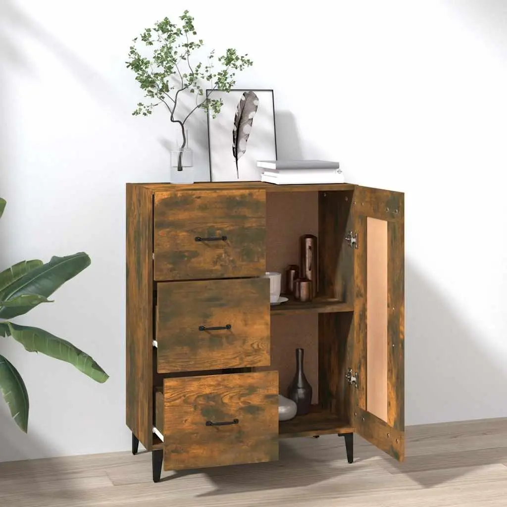 Sideboard Brown Engineered Wood Storage Cabinet 69.5x34x90cm Living Room Buffet