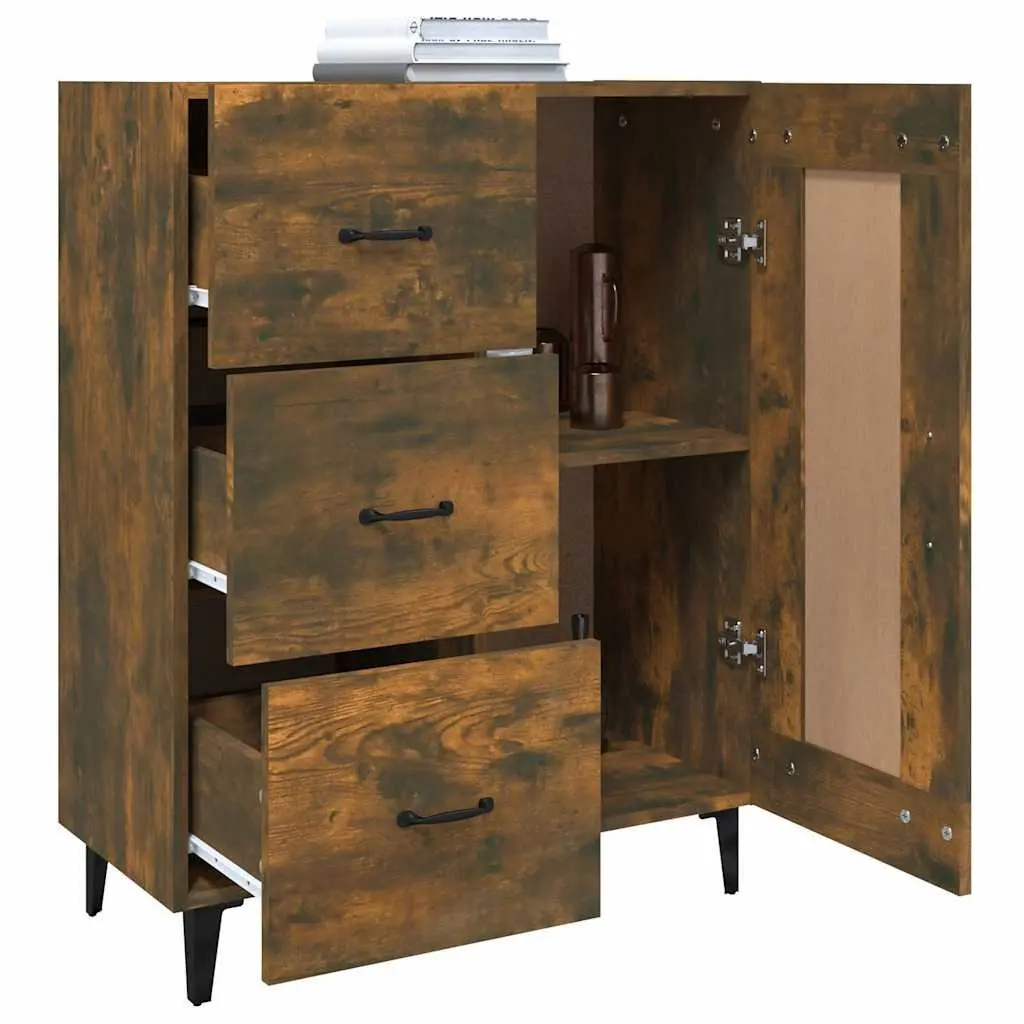 Sideboard Brown Engineered Wood Storage Cabinet 69.5x34x90cm Living Room Buffet