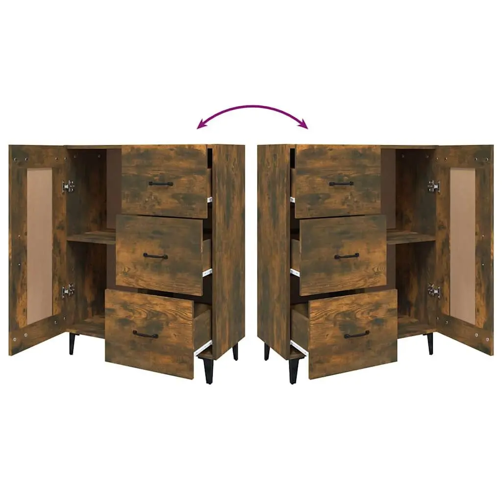 Sideboard Brown Engineered Wood Storage Cabinet 69.5x34x90cm Living Room Buffet