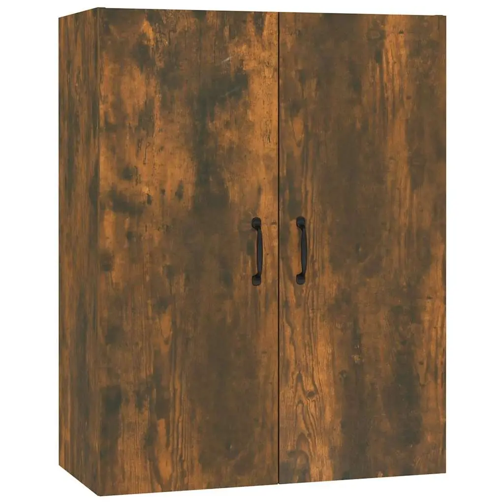 Hanging Storage Cabinet 2 Door Wall Mounted Engineered Wood Brown 69.5x34x90cm
