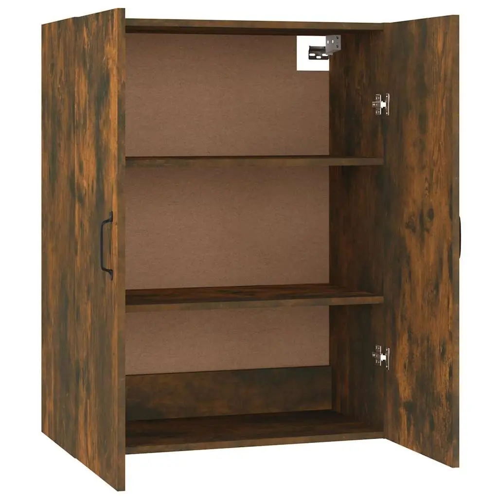 Hanging Storage Cabinet 2 Door Wall Mounted Engineered Wood Brown 69.5x34x90cm