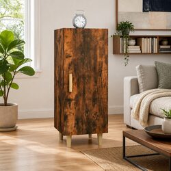Brown Sideboard Cabinet with Storage Compartments Living Room Furniture