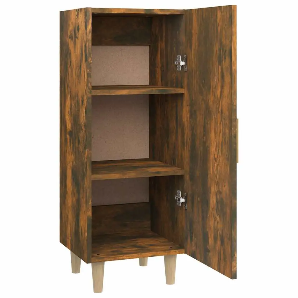 Sideboard Cabinet Engineered Wood Brown 34.5Wx34Hx90Dcm Living Room Storage Compartments