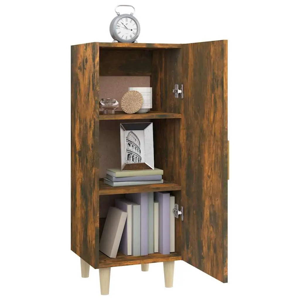 Sideboard Cabinet Engineered Wood Brown 34.5Wx34Hx90Dcm Living Room Storage Compartments