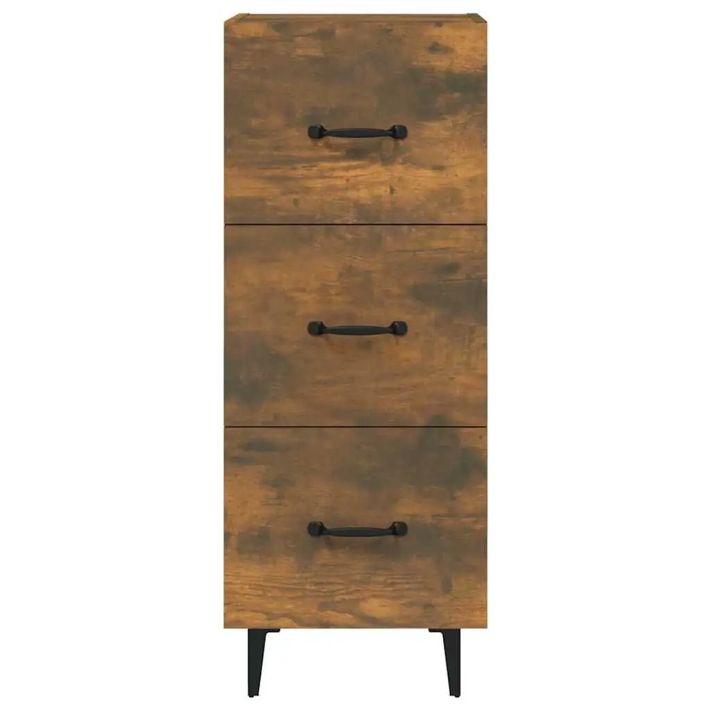 Sideboard Storage Cabinet Brown Engineered Wood Drawers Living Room Furniture