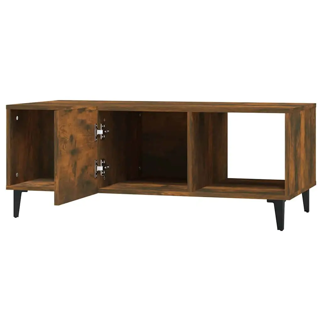 Coffee Table with Storage Compartments Brown Engineered Wood Living Room
