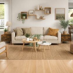 Practical Smoked Oak Coffee Tables – 2 pcs with Drawers